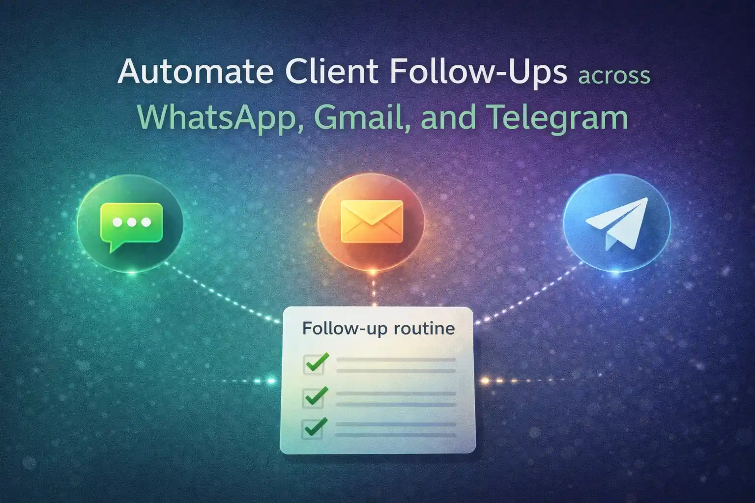 Cómo automatizar seguimientos a clientes en WhatsApp, Gmail y Telegram